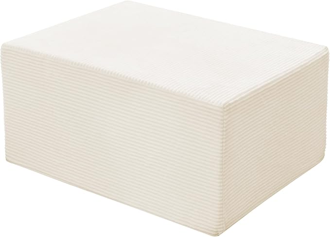 Ottoman for Cloud Sectional Boneless Couches Living Room, Modular Ottoman for Deep Seat Oversized Couch, Memory Foam Compressed Spineless Foot Rest for Bedroom Apartment Beige