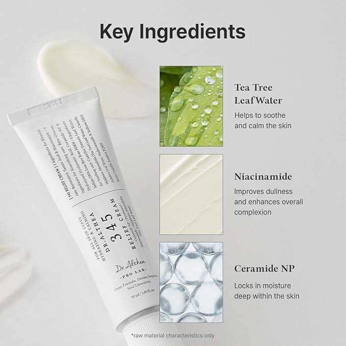 Dr.Althea 345 Relief Cream | Moisturizer for Soothing Recovery and Blemish Care with PDRN & Niacinamide | Korean Vegan Skin Care for All Skin Types, 1.69 Fl Oz (Ver.2 - Pack of 2)
