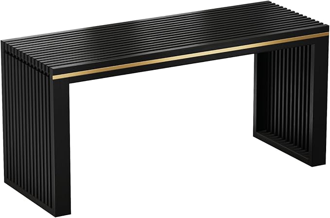 APRTAT Bamboo Dining Bench Indoor Long Entryway Shoe Rack Benchs,Outdoor Modern Wood Benches 35 Inch Bamboo Bench for Living Room Hallway Bedroom Bathroom