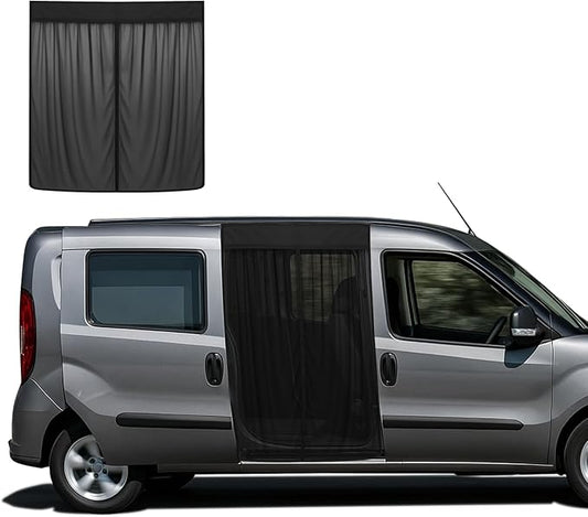 Magnetic Van Screen for Ram Promaster City 2015-2025 - Mosquito Net with Zipper for Sliding Door - 55" H x 40" W