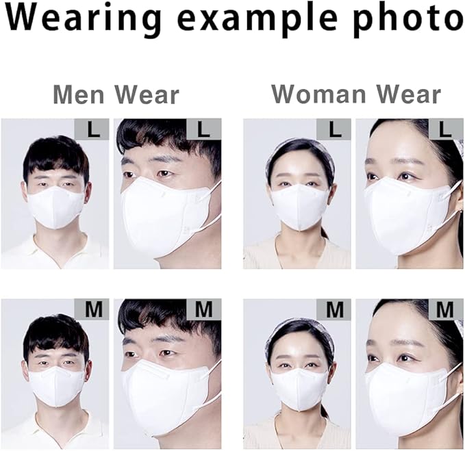 HOMSSEM [25pcs VIUUM Deluxe Korean Face Color Mask– Soft and Durable Korea Face Mask for Adults –2D 4-Layer Filter 6Color (Black-Large)