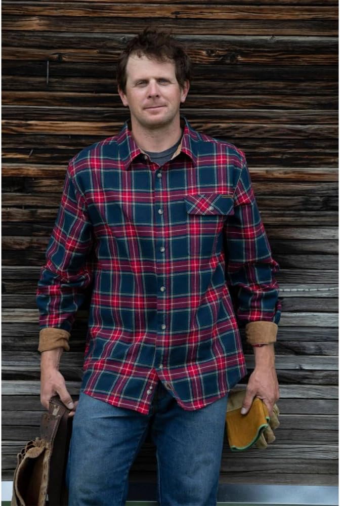 Legendary Whitetails Mens Long Sleeve Button Down 100% Cotton Flannel Shirt