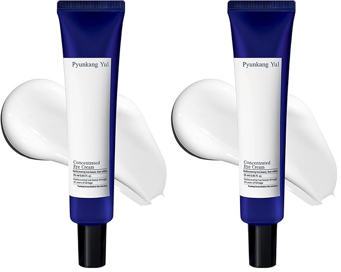 Pyunkang Yul PKY Concentrated Eye Cream 0.84 Fl. Oz., 2-in-1 Care for Wrinkles and Dark Circles with Shea Butter, Astragalus Root, Saponin, and Isoflavonoids for Firm, Radiant Skin (Pack of 2)