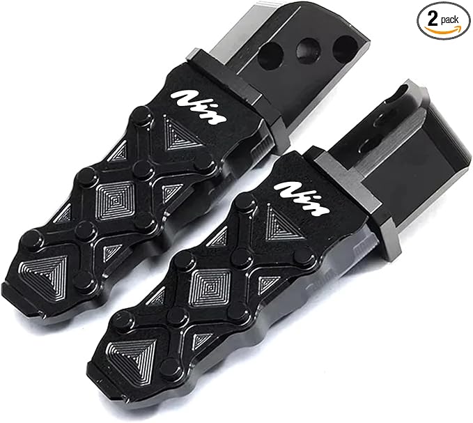 Compatible With 2025 Ninja 500 SE Ninja 650 400 1100SX 1000 SX 2017-2025 2026 ZX4RR ZX4R ZX6R ZX10R ZH2 CNC Motorcycle Passenger Footrests Folding Rear Foot Rest Pedal Foot Pegs (Black)
