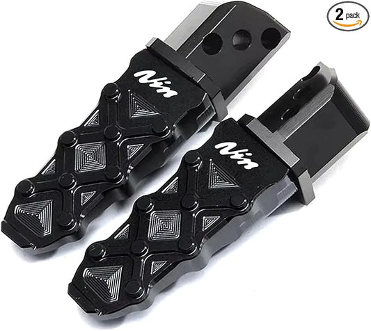 Compatible With 2025 Ninja 500 SE Ninja 650 400 1100SX 1000 SX 2017-2025 2026 ZX4RR ZX4R ZX6R ZX10R ZH2 CNC Motorcycle Passenger Footrests Folding Rear Foot Rest Pedal Foot Pegs (Black)