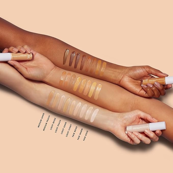 e.l.f. Hydrating Camo Concealer, Covers Blemishes & Under-Eye Circles, Full-Coverage & Delivers A Satin Finish, Vegan & Cruelty-Free, Light Peach