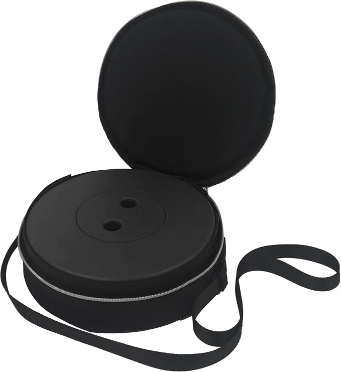 3-in-1 Cushion Carry Case for Round Telescopic Stools, Collapsible Stool Chair Pads with Thickened Foam Cushion, Fits All Round Retractable Folding Stools (Case Only), 1-Pack, Black