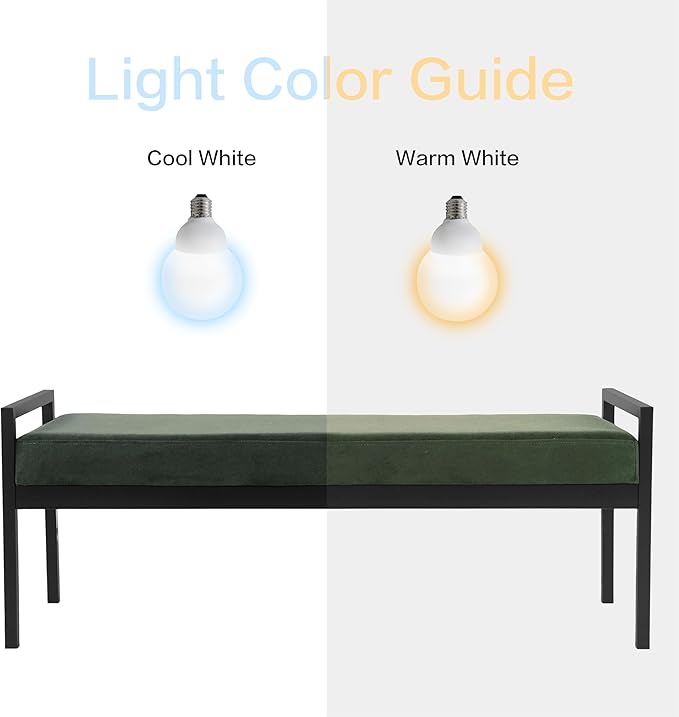HomePop Modern Velvet Metal Bench| Modern Bench with Metal Leg | Bench for Living Room & Bedroom | Decorative Home Furniture - Loden Green Velvet