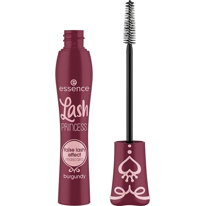 essence | ラッシュ プリンセス 偽まつげ効果 マスカラ バーガンディ | ボリューム＆ロングマスカラ 円錐形ファイバーブラシ | ヴィーガン＆クルエルティフリー