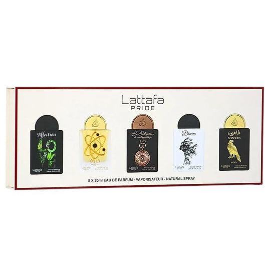 ラタファプライド ギフトセット - レディース向け長持ちアラビアンパフューム コレクション No.1 (5 x 20ml) - オードパルファム スプレー - エレガントでラグジュアリーな香りのレディースパフューム - あらゆる機会に最適なプレミアムギフトボックス