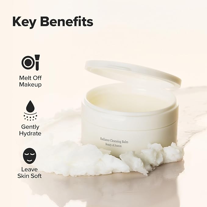 Beauty of Joseon Radiance Cleansing Balm Makeup, Sunscreen, Pore Cleanser for Sensitive Acne Skin. Korean Skincare for Men and Women 100ml, 3.38 fl.oz (Pack of 2)