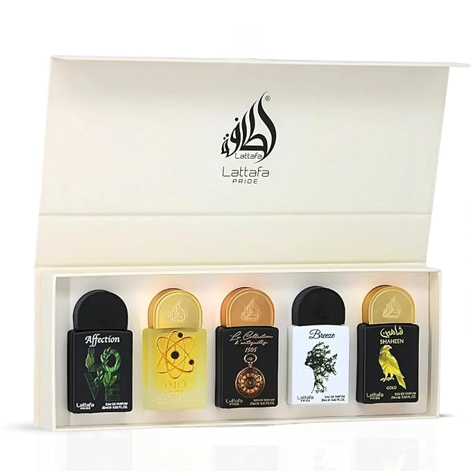 Lattafa Pride Gift Sets – Long Lasting Arabian Perfumes for Women Collection No.1 (5 x 20ml) – Eau de Parfum Spray – Elegant Ladies Perfume with Luxurious Scents – Premium Gift Box for Every Occasion