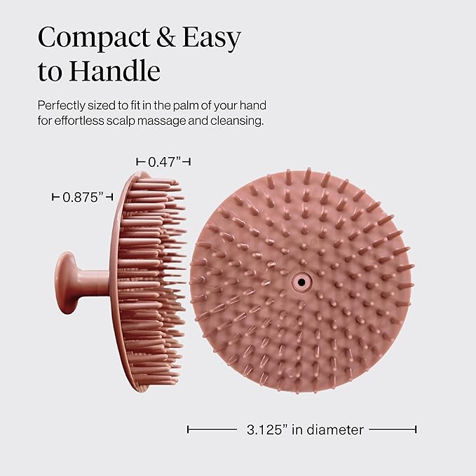 Kitsch Scalp Massager for Hair Care - Scalp Scrubber, Shampoo Brush & Exfoliator for Scalps- Hair Scrubber for Relaxing Bath - Terracotta