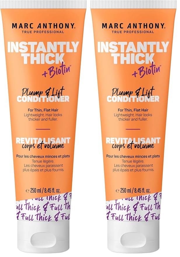 マークアンソニー インスタントリーシック ビオチンコンディショナー、250ml - 細く、ぺたんこ、乾燥した髪用 ボリューム＆保湿ヘア製品 - パラベンフリー、硫酸塩フリー、フタル酸エステルフリー（2個パック）