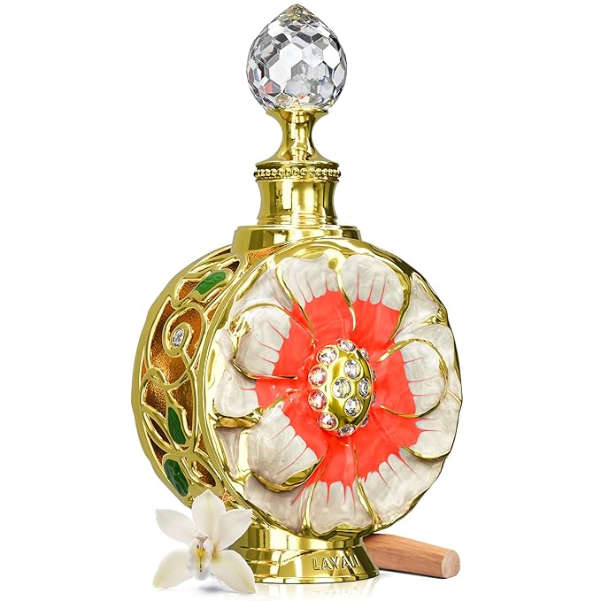 Swiss Arabian Layali Soleil – Arabian Perfume Oil Fragrance with Vanilla, Coconut and White Musk – Luxury Products From Dubai – Long Lasting & Addictive Parfum – Arabic Perfume Oil for Women (0.5 oz)