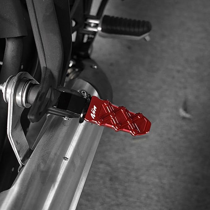 Compatible With Ninja 500 SE Ninja 650 400 1100SX 1000SX 2017-2025 2026 ZX4RR ZX4R ZX6R ZX10R ZH2 CNC Motorcycle Passenger Footrests Folding Rear Foot Rest Pedal Foot Pegs (Green)