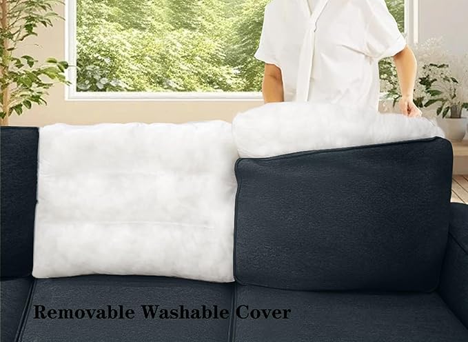 Legend Vansen Oversized Modular Sectional Sofa,U/L‑Shaped Reversible Couch with Ottoman,Deep Seat Plush Polyester Sofa for Living Room,6‑Seater,Charcoal