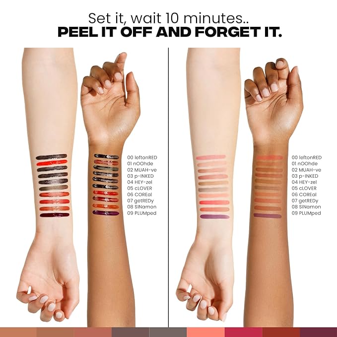 Sacheu Lip Liner STAY-N Peel Off Lip Stain — Long Lasting Waterproof Lip Tint with Hyaluronic Acid & Vitamin E — Transfer Proof Matte Finish, Vegan & Cruelty-Free (SINamon)