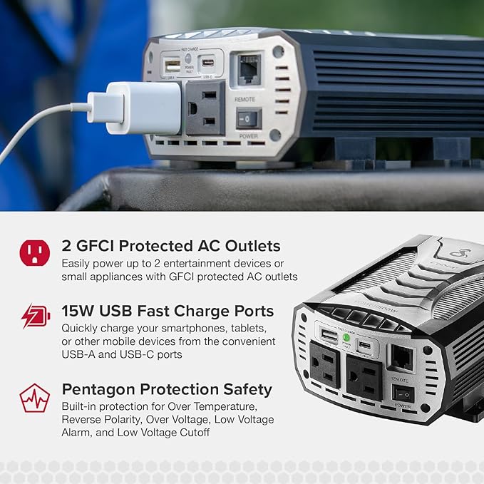 Cobra CPIALCDG1 Remote Controller and Cobra POWER 500W Power Inverter Bundle