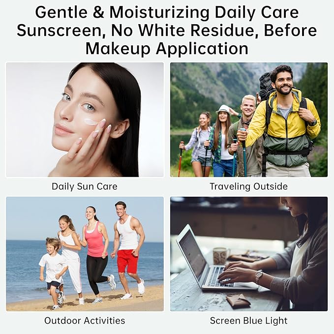 Centella Sunscreen SPF 50+ PA++++, 50ml Korean Sun Screen With Niacinamide For Face & Body, Gentle Water - Fit Sun Serum For Oily & Dry Skin, Long Lasting Moisturizing, No White Cast, Travel Size