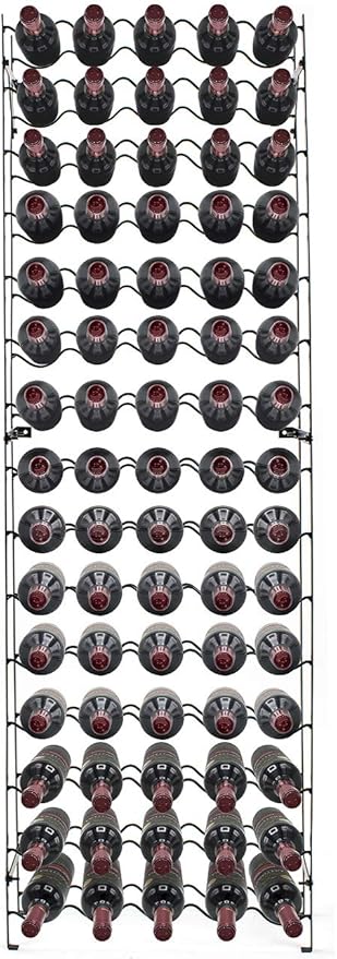 Sorbus Wine Rack Freestanding Floor - Wine Bottle Holder Holds 75 Bottles of Wine - 75 Bottle Capacity Wine Storage for Any Bar, Wine Cellar, Kitchen, Dining Room (New Improved Design)
