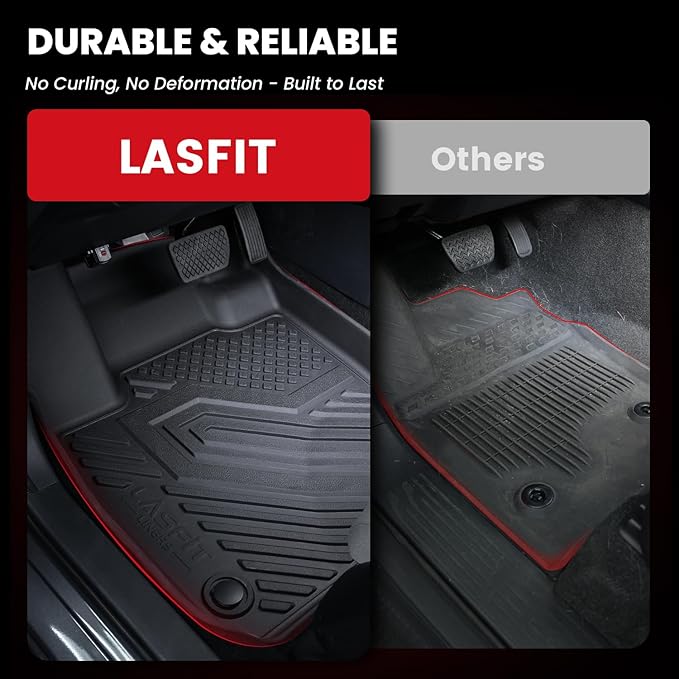 LASFIT Floor Mats & Cargo Mat with Backrest Mat for Honda HRV 2027 2026 2025 2024 2023 Sport/LX/EX-L & for Acura ADX 2025-2026, All Weather TPE Custom Fit HR-V Floor Liner Accessories Full Set