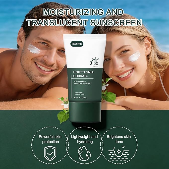 Silky Moisture Sunscreen, Moisture Daily Sunscreen, Korean SPF 50+ PA++++ Clear Filter Sun Essence, No White Cast, Hydrating, Moisturizing, Cools Down, Light Finish