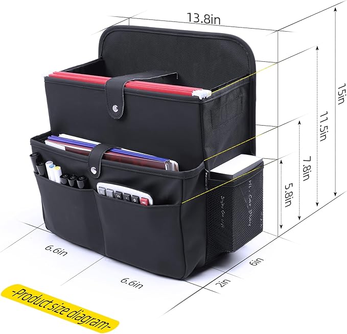 TAIKOO Car Seat Organizer，Universal Fit for Front & Back Seats-Hanging Letters/Legal Folders/Laptops and Tablets，Compatible with Cars, Trucks, and Vans