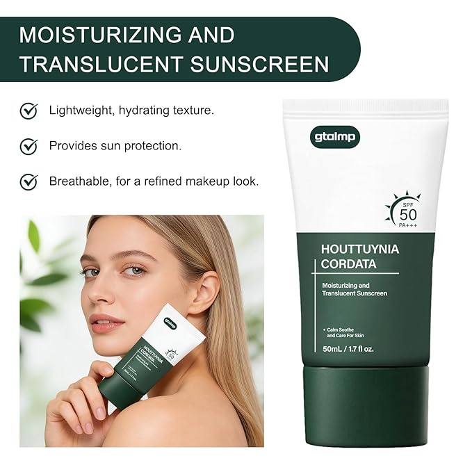Silky Moisture Sunscreen, Moisture Daily Sunscreen, Korean SPF 50+ PA++++ Clear Filter Sun Essence, No White Cast, Hydrating, Moisturizing, Cools Down, Light Finish