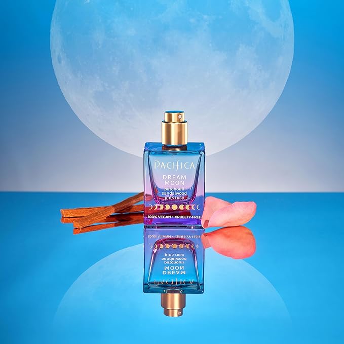 パシフィカ ドリーム ムーン ウィメンズ スプレー パフューム 1fl oz – 長持ちするフローラルウッディフレグランス – ローズ、パチョリ、サンダルウッド – 100%ヴィーガン、クルエルティフリー、フタル酸エステル不使用