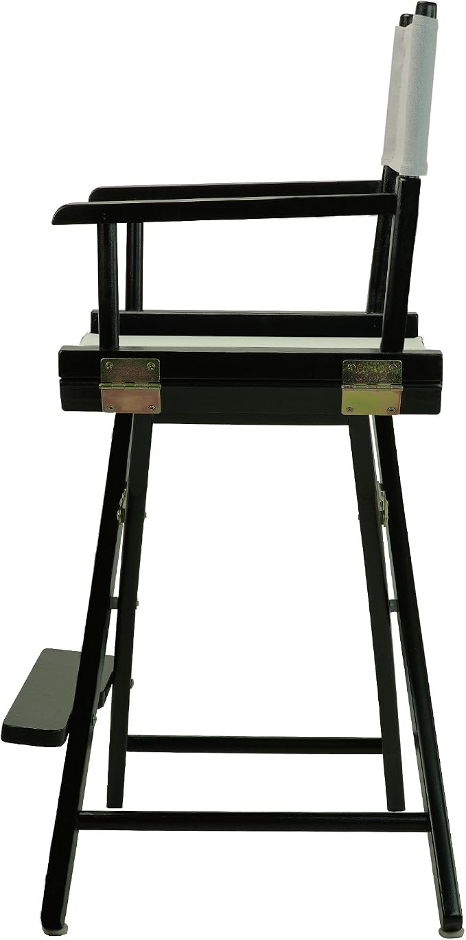 Casual Home 24" Director's Chair Black Frame-with Grey Canvas, Counter Height