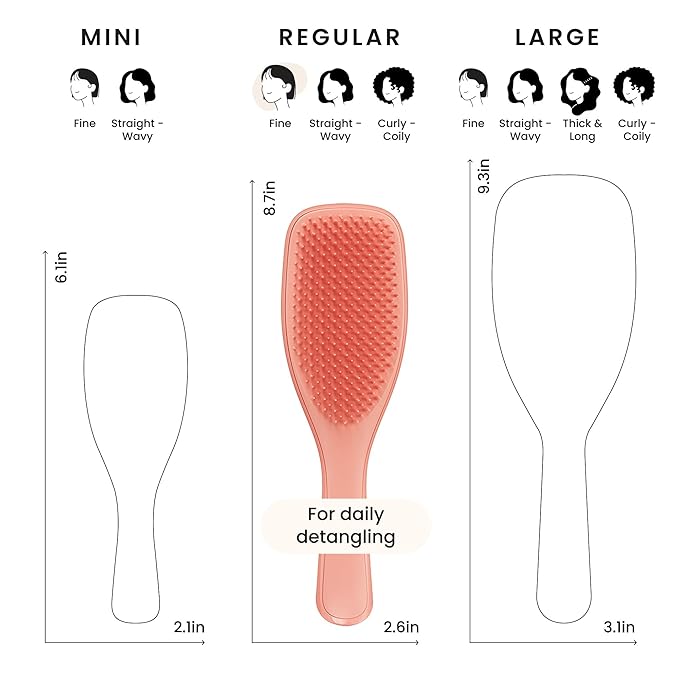 Tangle Teezer ファイン アルティメットディタングラーブラシ、細い髪用ドライ＆ウェットヘアブラシ、絡まりをほどき切れ毛を軽減、Amazon限定 スイートシナモン
