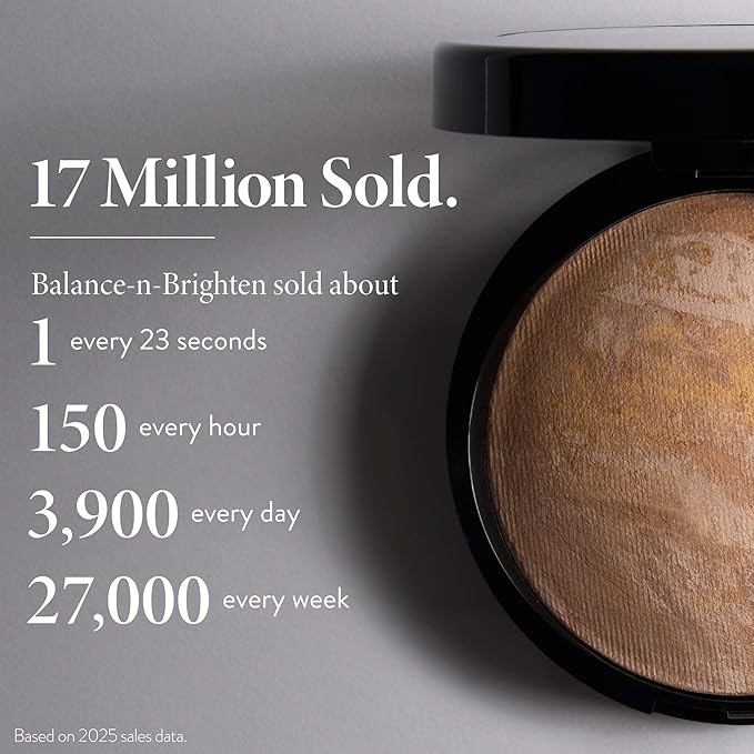 LAURA GELLER NEW YORK Award-Winning Baked Balance-n-Brighten Color Correcting Powder Foundation - Porcelain - Buildable Light to Medium Coverage - Demi-Matte Natural Finish