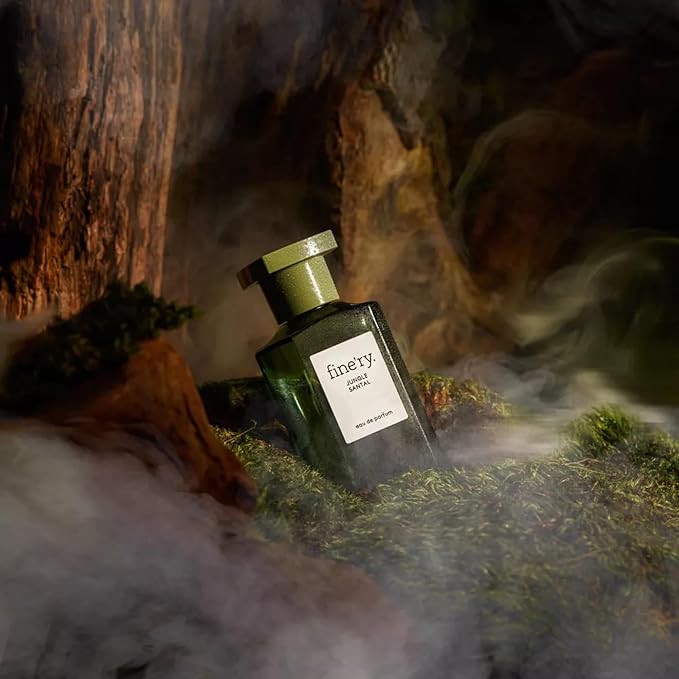Fine'ry Woody Jungle Santal Perfume for Women & Men, Unisex Cologne - Earthy, Smoky, Leathery - Woody, Cardamom, Black Tea, Long Lasting Full Size Eau De Parfum Fragrance (60mL)
