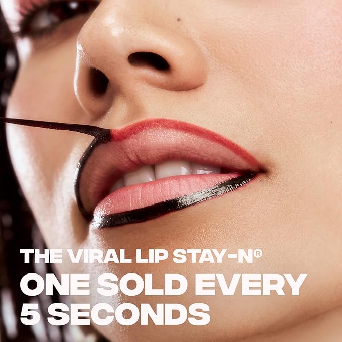 Sacheu Lip Liner STAY-N Peel Off Lip Stain — Long Lasting Waterproof Lip Tint with Hyaluronic Acid & Vitamin E — Transfer Proof Matte Finish, Vegan & Cruelty-Free (p-INKED & Bunny Ear)