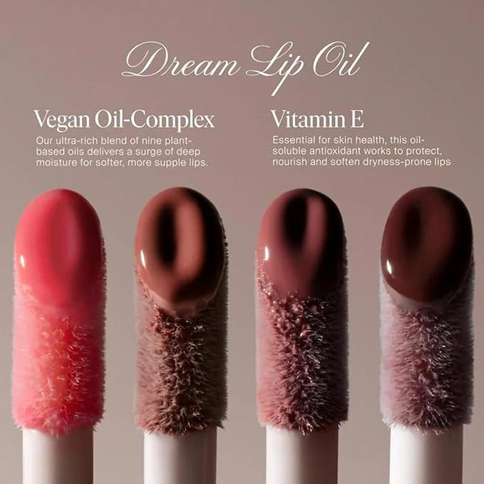 Summer Fridays Dream Lip Oil - Hydrating Tinted Lip Gloss Oil - Non-Sticky Formula with Skincare Benefits for Long-Lasting Softness + Shine - Effortless Beauty Gifts - Soft Mauve (0.15 Oz)