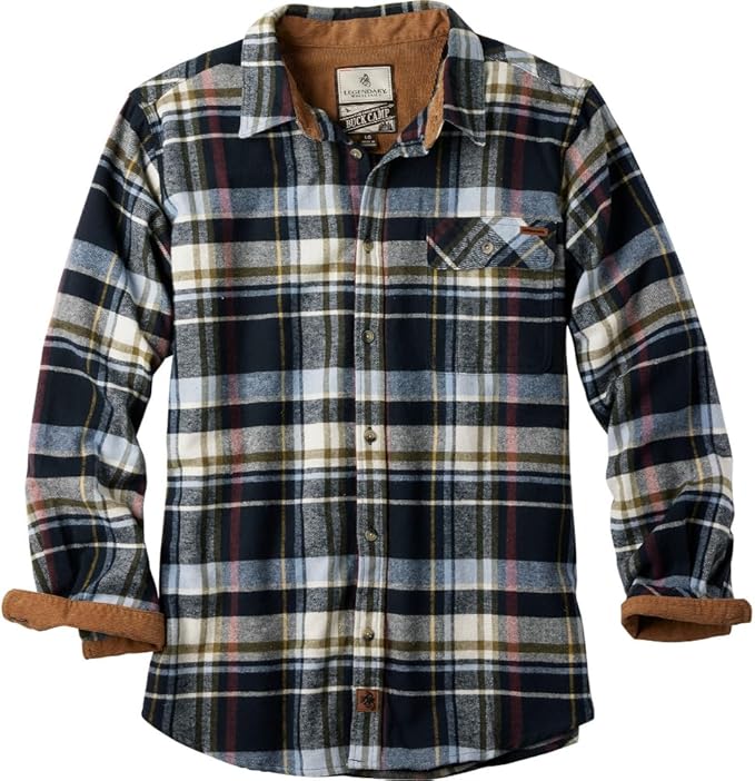 Legendary Whitetails Mens Long Sleeve Button Down 100% Cotton Flannel Shirt