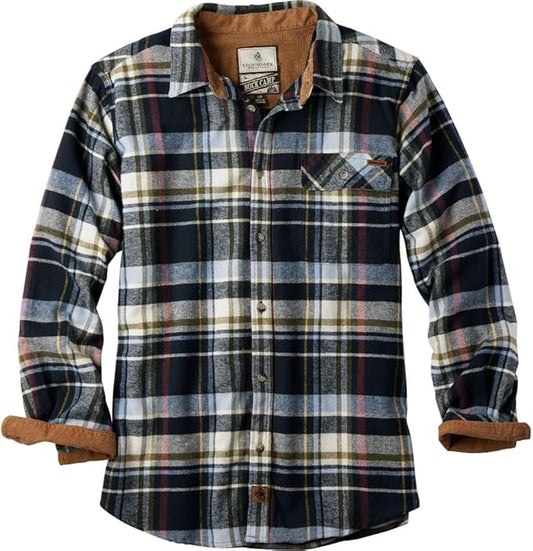 Legendary Whitetails Mens Long Sleeve Button Down 100% Cotton Flannel Shirt