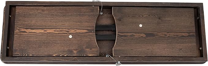 Flash Furniture HERCULES 40" x 12" Folding Farm Bench, Solid Pine Entryway Bench in Mahogany