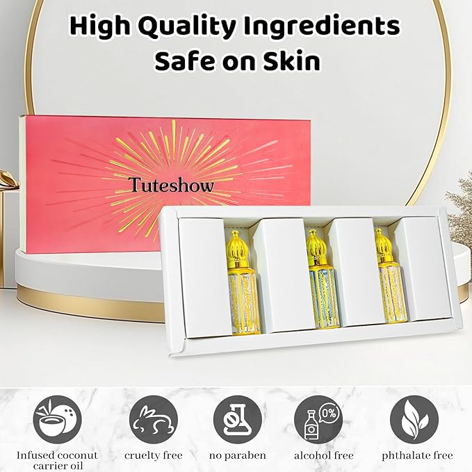 Arabian Perfume for Women, Arabic Perfume Oil Roll On Warm Floral & Musk Eau de Parfum, Long Lasting, 0.4 fl. oz