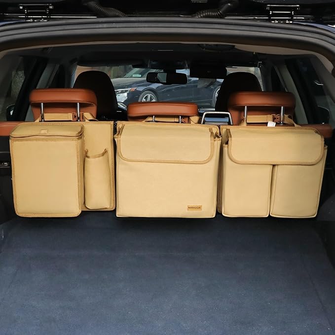 Deluxe Car Trunk and Backseat Organizer for Medium or Large Size SUVs & RVs, Detachable Storage Modules with Built-in Cooler, Patent Pending