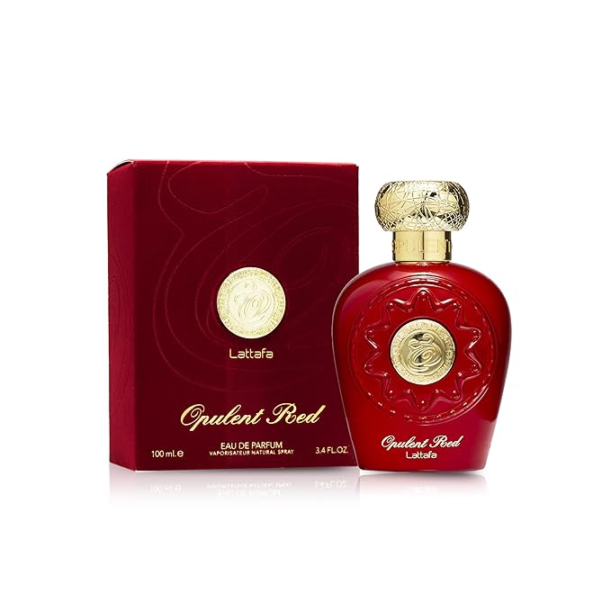 Lattafa Perfumes Opulent Red for Unisex Eau de Parfum Spray, 3.4 Ounce (137662)
