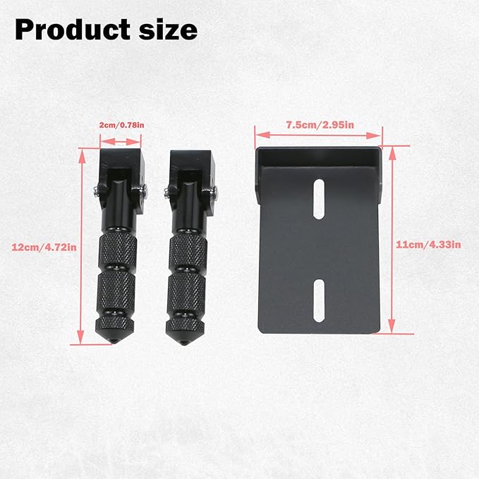 Foldable Front Foot Pegs for Super 73, Non-Slip Pedals Compatible with Super 73 S1, S2, RX Electric Bike, Anti-Slip Replacement Footrests