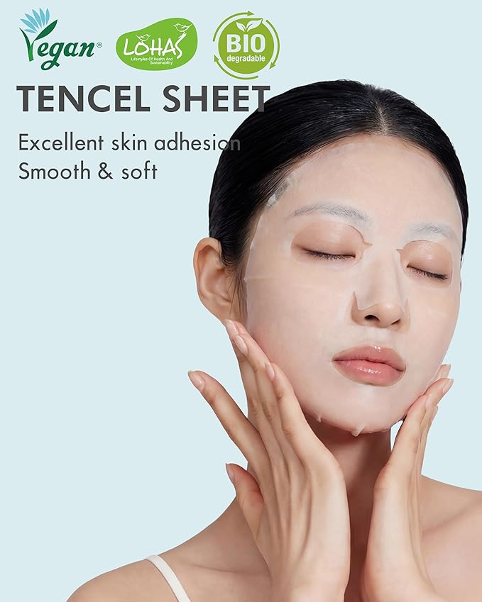 DERMAL Seoul Face Cica Madecassoside 5-Min Quick Sheet Mask 36 Count Bulk, Korean Centella Soothing Daily Pull-Out Dispenser with Tweezers, Rice Vitamin C Calming Face Mask for Redness Sensitive Skin