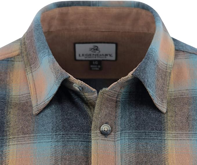Legendary Whitetails Mens Long Sleeve Button Down 100% Cotton Flannel Shirt