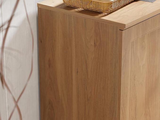 FENSULN Buffet Sideboard Cabinet Farmhouse Modern Storage Cabinet with Adjustable Shelves for Kitchen, Coffee Bar, Living Room, Oak