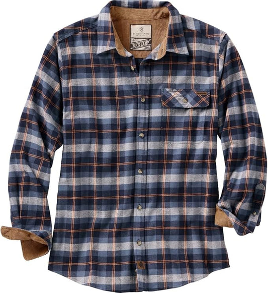 Legendary Whitetails Mens Long Sleeve Button Down 100% Cotton Flannel Shirt