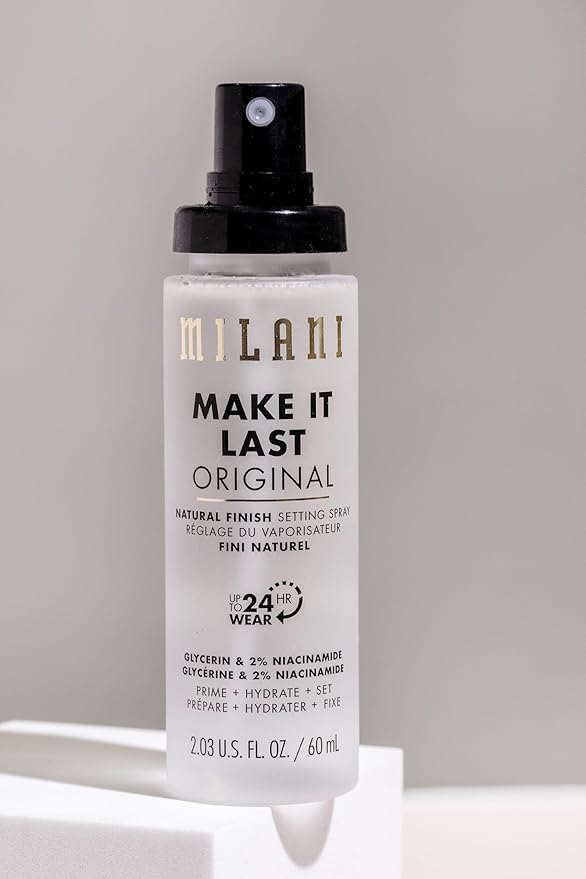 Milani Make It Last Setting Spray + Primer - Original Natural Finish, 24-Hour Wear Long Lasting Makeup Sealer & Finishing Spray, Cruelty-Free Vegan Face Mist, 2.03 Fl. Oz