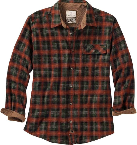 Legendary Whitetails Mens Long Sleeve Button Down 100% Cotton Flannel Shirt