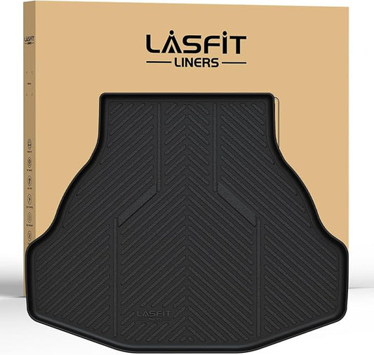 LASFIT Trunk Mat for Honda Accord 2017 2016 2015 2014 2013 Sedan Only, All Weather Custom Fit TPE Cargo Mat Trunk Tray Cargo Tray, Black (Not for Coupe & Hybrid)